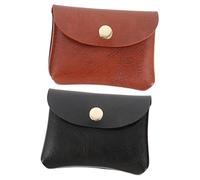 COLLBATH 2pcs Mini Coin Pouch Portable Change Wallet Money Bag Stylish Pu Candy Bag