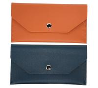 COLLBATH 2pcs Mini Envelope Wallet Cash Budgeting Organizer Fake Leather Secure Cash Storage Pouch for Women Spring Festival