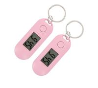 COLLBATH 2pcs Mini Keychain Watch Silent Watch for Students Nurses for Exams Study Office and Outdoor Use Easy to Operate Non