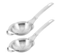 COLLBATH 2pcs Mini Stainless Steel Tea Strainer with Handle Portable Fine Mesh Filter for Loose Leaf Tea Matcha Juice and Cooking Easy to Clean Small Kitchen Sieve for Travel and Single-Cup