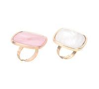 COLLBATH 2pcs Nail Art Mixing Finger Ring Plates Marble Resin Shell Color Palettes for Professional and Home Use Convenient Nail Polish Holders for Creative Manicure Designs