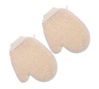 COLLBATH 2pcs Natural Sisal Exfoliating Shower Gloves for Adults Deep Body Scrubbing and Dirt Removal Double Sided Bath Mitts Reusable Spa Gloves for Smooth Radiant Skin
