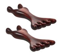 COLLBATH 2pcs Natural Wood Wooden Massage Comb Six Claw Foot Massager for Meridian Stimulation and Muscle Relaxation Precise Acupoint Scalp and Foot Massage Tool for Enhanced Sleep and