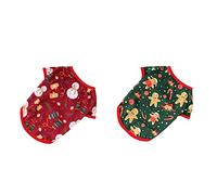 COLLBATH 2pcs Pet Christmas Costume for Dogs Cats Funny Snowman Gingerbread Outfit Comfortable Holiday Apparel for Pet Parties and Daily Walks