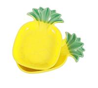 COLLBATH 2pcs Pineapple Shaped Ceramic Hamster Food Bowls Stable Pet Feeder for Animals Cute Design for Hamsters and Rabbits Convenient and Easy to Clean