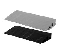 COLLBATH 2pcs Plastic Robot Vacuum Transition Ramps with Non-slip Surface, Fast Installation Threshold Ramp Pads for Door Frames and Entryways, Lightweight Climbing Mats for Sweeping Robots