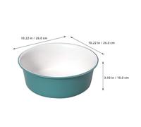 COLLBATH 2PCS Plastic Thicken Wash Basin Set, Medium Green and White Face Cleansing Washbowl for Bathroom and Salon Use, Sturdy Plastic Washing Tub for Foot Soaking and Kitchen Storage