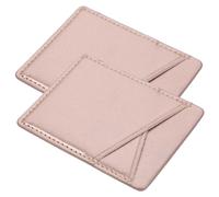 COLLBATH 2pcs PU Leather Adhesive Phone Wallet Stick Card Holder Back Pouch for Credit Business Cards Compatible with Smartphones Secure Mobile Phone Sticker Pocket