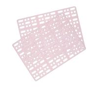 COLLBATH 2pcs Rabbit Foot Mats Pink Plastic Cage Pads with Fixed Tabs Durable Design for Easy Cleaning Suitable for Rabbits Guinea Pigs and Pets
