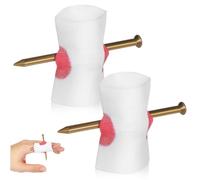 COLLBATH 2Pcs Realistic Bloody Nail Through Finger Prank Props Scary Halloween Trick for April Fool Day and Party Fun Easy to Use Reusable Scary Props