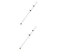 COLLBATH 2pcs Retractable Clothesline Pole Closet Hook Adjustable for Drying Clothes in Airing Cupboard Extendable Washing Line Hooks