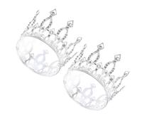COLLBATH 2pcs Rhinestone Crown for Women Elegant Bridal Tiara for Weddings Birthdays Parties Luxurious Design Comfortable Lightweight Hair Accessories