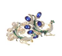 COLLBATH 2pcs Rhinestone Peacock Brooch Pin Elegant Chinese Style Lapel Pins for Women Vintage Zinc Alloy Jewelry for Weddings Parties and Banquets Artistic and Versatile Accessories