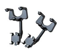 COLLBATH 2pcs Rotatable Rearview Mirror Phone Holder Car Mount Adjustable Clip Bracket for Navigation Trip Recording Driving Safety Compatible with Smartphones