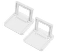 COLLBATH 2pcs Self-Adhesive Square Cabinet Door Pull Handles for Glass and Wooden Cupboards, Safety Foldable Kitchen Drawer Pulls, Modern Stick-On Door Handles