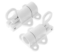 COLLBATH 2PCS Self-Closing Resilient Bolt Latch Aluminum Alloy Spring Door Lock for Gate Window Cabinet Automatic Barrel Lock with Spring Mechanism for Secure Attic Hatch Safety