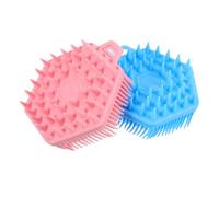 COLLBATH 2pcs Silicone Bathing Brush for Body and Dual Sided Exfoliating Massage Scrubber for Dry and Wet Use Ergonomic Lightweight Shower Scrubbers for Gentle Cleaning and