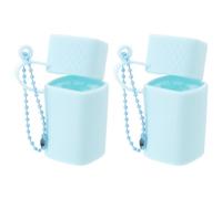 COLLBATH 2pcs Silicone Lip Balm Holder Keychain with Protective Silicone Shell and Chain for Security, Portable Travel Lipstick Case with Heart-Shaped Cutout, for Everyday Bag Storage