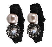 COLLBATH 2pcs Sparkly Rhinestone Hair Ties Cute Bling Hair Accessories for Girls Women Crystal Elastic Scrunchies Bands