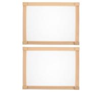 COLLBATH 2pcs Stackable Herb Drying Rack Mesh Solid Wood Frame, Medium Rectangular Food Drying Tray for Tea, Flowers, Vegetables, and Herbal Plants