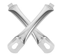COLLBATH 2pcs Stainless Steel Heat Diffuser Plate Handle for Gas Stove Induction Cooktop Adapter with Anti-scalding Insulation and High Temperature Resistance Easy to Clean Hot Gripper
