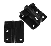 COLLBATH 2pcs Stainless Steel Slide Bolt Latch for Double Doors Left Flip Lock with Antirelease Safety Feature Black Large Barn Door Hardware for Fence Patio Gate Window
