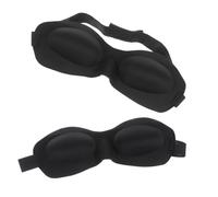 COLLBATH 2Pcs Stereo Sleep Eye Mask Breathable EVA Material Comfortable Black Blindfolds for Stress Relief and