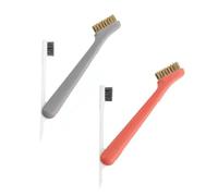 COLLBATH 2Pcs Stove Cleaning Brush with Fine Rust-removing Bristles and Sturdy Spatula Multi-functional Kitchen Scrub Brushes for Oil and Thick Dirt Removal for Cooktop and Range Hood