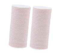 COLLBATH 2pcs Striped Sports Breathable Cotton Compression Wraps with Double Hook Fastening Lightweight Nursing Support for Injury Strapping and Wound Care