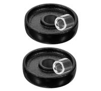 COLLBATH 2pcs Trolley Floor Jack Front Wheel Heavy-duty Trailer Jack Wheels for Hydraulic Utility Replacement Parts Easy Install Fit
