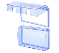 COLLBATH 2pcs Type Socket Cover Adhesive Splash-resistant Switch Guard for Kitchen Bathroom Transparent Plug Panel Protector with Rainproof Seal