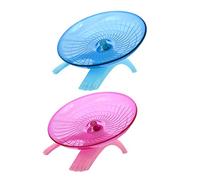 COLLBATH 2pcs Ufo Hamster Wheel Toy Dwarf Hamster Exercise Accessory Tunnel Silent Design