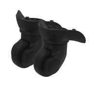 COLLBATH 2pcs Universal Swivel Case Wheels Replacement for Luggage Trolley Suitcase DIY Repair Single-Row Black Suitcase Caster Wheels for Travel