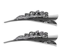 COLLBATH 2pcs Vintage Rhinestone Metal Hair Clips for Women Sparkling Duckbill Barrettes for Styling and Daily Party Use Strong Secure Hold Hair Bling Accessories for Ladies