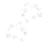 COLLBATH 2Pcs White Flower Wedding Headbands Romantic Bride Hairbands Decorative Floral Hair Accessories for Bridal Ceremony and Special Occasions