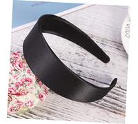 COLLBATH 2Pcs Wide-edge Satin Hair Hoops Solid Color Elegant Headbands for Women Creative Headdress Comfortable Fit Christmas Birthday Party Accessories Black