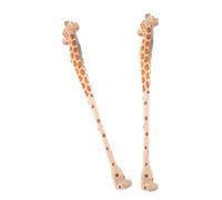 COLLBATH 2Pcs Wooden Back Scratcher Tool with Long Handle - Hand-Carved Giraffe Shape Wood Itch Scratcher for Men and Women - Portable Traditional Back Scratching Stick for Itching Relief