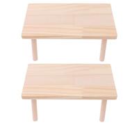 COLLBATH 2pcs Wooden Hamster Platforms High-grade Wood Small Pet Training and Playing Stands for Cage Chew-resistant Climbing and Exercise Accessories