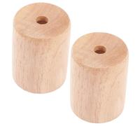 COLLBATH 2pcs Wooden Lamp Base Socket Holder for Table Lamps DIY Hollow Rod Light Fixture Replacement Smooth Polished Surface for Night Light Assembly