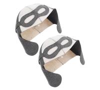 COLLBATH 2pcs Wool Felt Sauna Hats for Men Women Thick Insulating Steam Caps Lightweight Breathable Headwear for Hair Protection in Russian Bath Spa and Shower