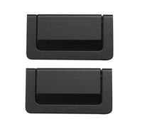 COLLBATH 2pcs Zinc Alloy Invisible Furniture Pull Handle Easy Install No Drilling Wardrobe Cabinet Door Handle Flush Ring Pull for Sliding Doors