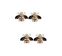 COLLBATH 2sets Cute Bee Brooch Set Cartoon Bee Breastpin for Women Creative Overcoat Collar Decor Delicate Fashion Accessory for Ladies for All Occasions 2pcs*2
