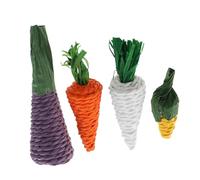 COLLBATH 2sets Pet Oral Care Tool Rabbit Hamster Chewing Toy Durable Material Fun Engaging 4pcs*2