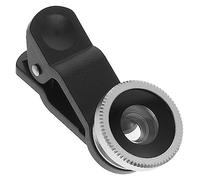 COLLBATH 3-in-1 Universal Phone Camera Lens Kit Fisheye Macro Wide Angle Lenses for Clip-on Smartphone Lens Silver