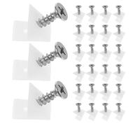 COLLBATH 300pcs 45-Degree Stainless Steel Closet Panel Corner Braces with Screws, Drawer Bottom Support Mending Wedges for Sagging Cabinet Repair and Shelf Mounting Fixings