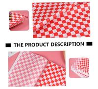 COLLBATH 300Pcs Red Plaid Food Wrapping Paper Pack Greaseproof Checkered for Burgers Sandwiches Picnic Mats and Food Basket Liners Practical Non-Stick Wrap for Cooking and Refrigeration