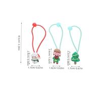 COLLBATH 30pcs Christmas Hair Ties No Damage Elastic Hair Bands for Colorful Cartoon Ponytail Holders Comfortable All Day Wear for Daily Hairstyles and Holiday Parties