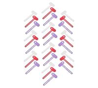 COLLBATH 30pcs Metal Tube Squeezer Keys with Nonslip Grip for Tubes Manual Toothpaste Roller Tool Compact and Use Bathroom Accessory in Silver Red and Purple