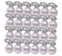 COLLBATH 30pcs Mini Pearl Hair Clips for Brides Elegant Braid Hair Decoration Accessories Ladies Classic Style Hairpins for Wedding Party