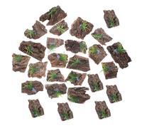 COLLBATH 30pcs Natural Cork Bark Terrarium Background Non-toxic Reptile Hide for Aquarium and Vivarium Decor Clean Reptile Tank Bark Accessory